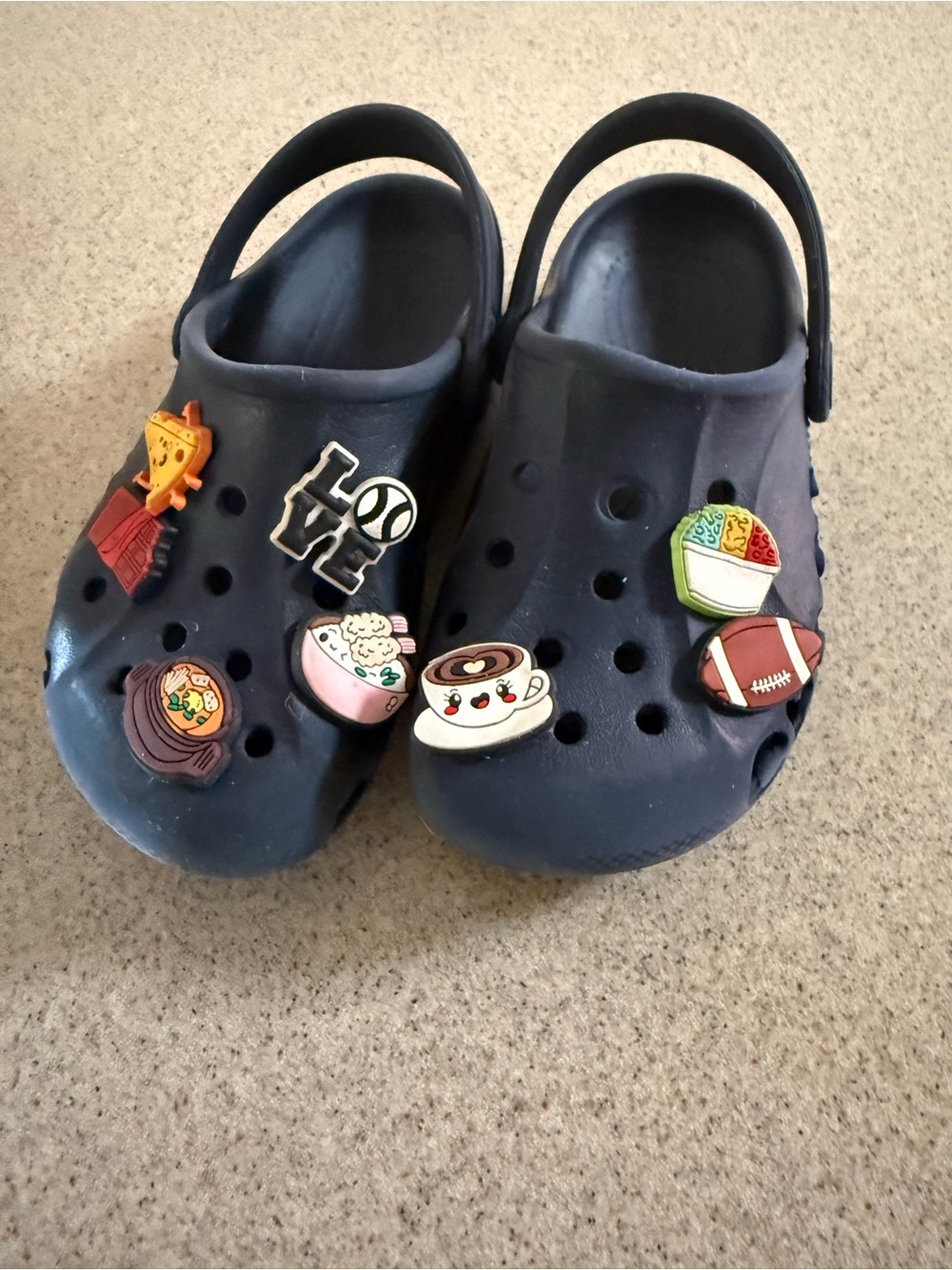 Kids Navy Blue Crocs Size 10